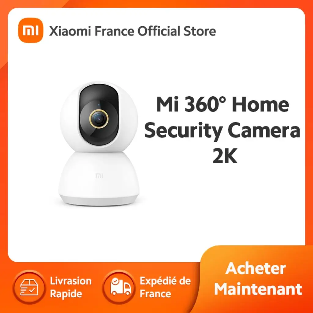 [Official] Mi 360° Home Security Camera 2K-3 mégapixels｜Grande ouverture F1.4｜En couleur, même avec une faible luminosité