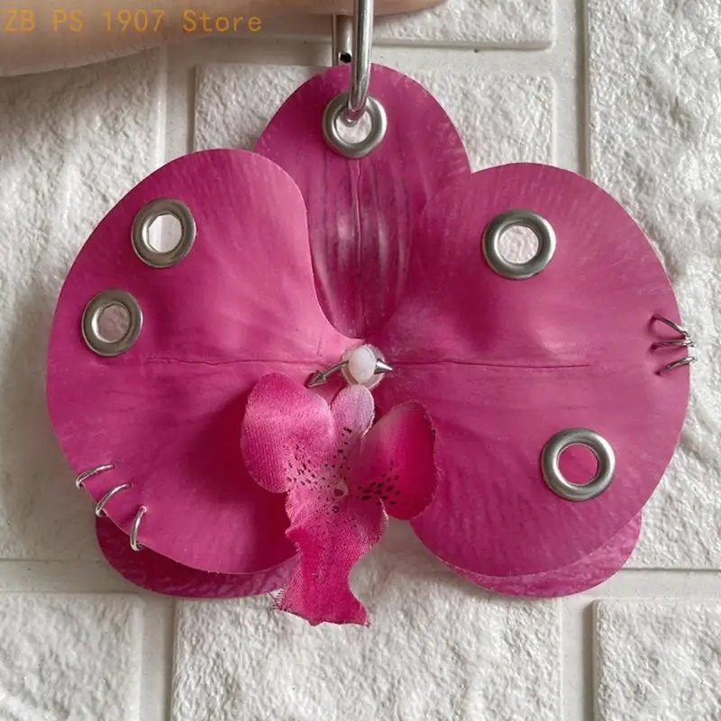 Elegant Phalaenopsis Keychain Plastic Design Holder Bag Decoration For Everyday Use And Stylish Accessories 55KA