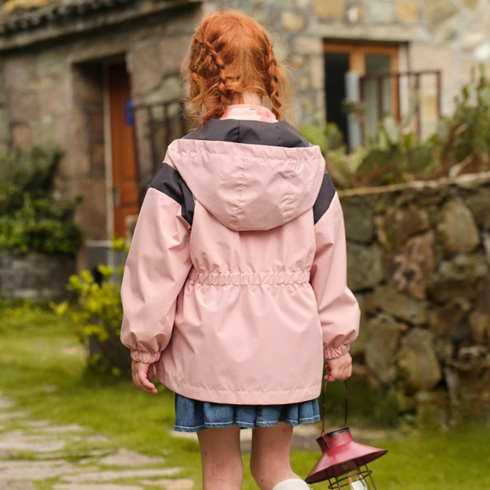 Dave Bella Girls Two-pieces Spring Autumn Jacket Children 2pcs/set Fleece Waterproof Coat Outdoor Hoodie Outerwear DK3253355