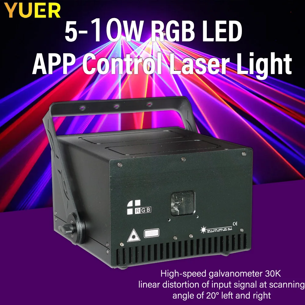 

YUER 5W 6W 8W 10W RGB Laser Beam Line Scanner Projector DJ Disco Stage Lighting Effect Prom Wedding Holiday Bar Club DMX Light