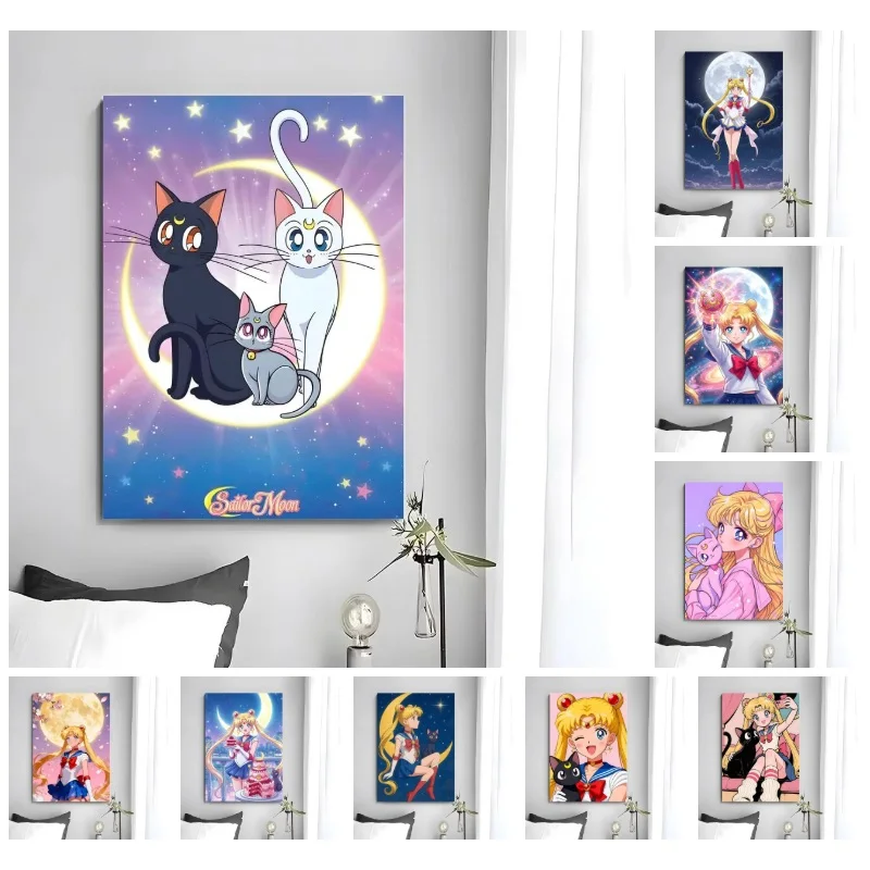 Sailor Moon Usagi Luna Anime 5D DIY Diamond Painting Kit No Frame Diamond Mosaic Art Handmade Home Wall Decor Gift