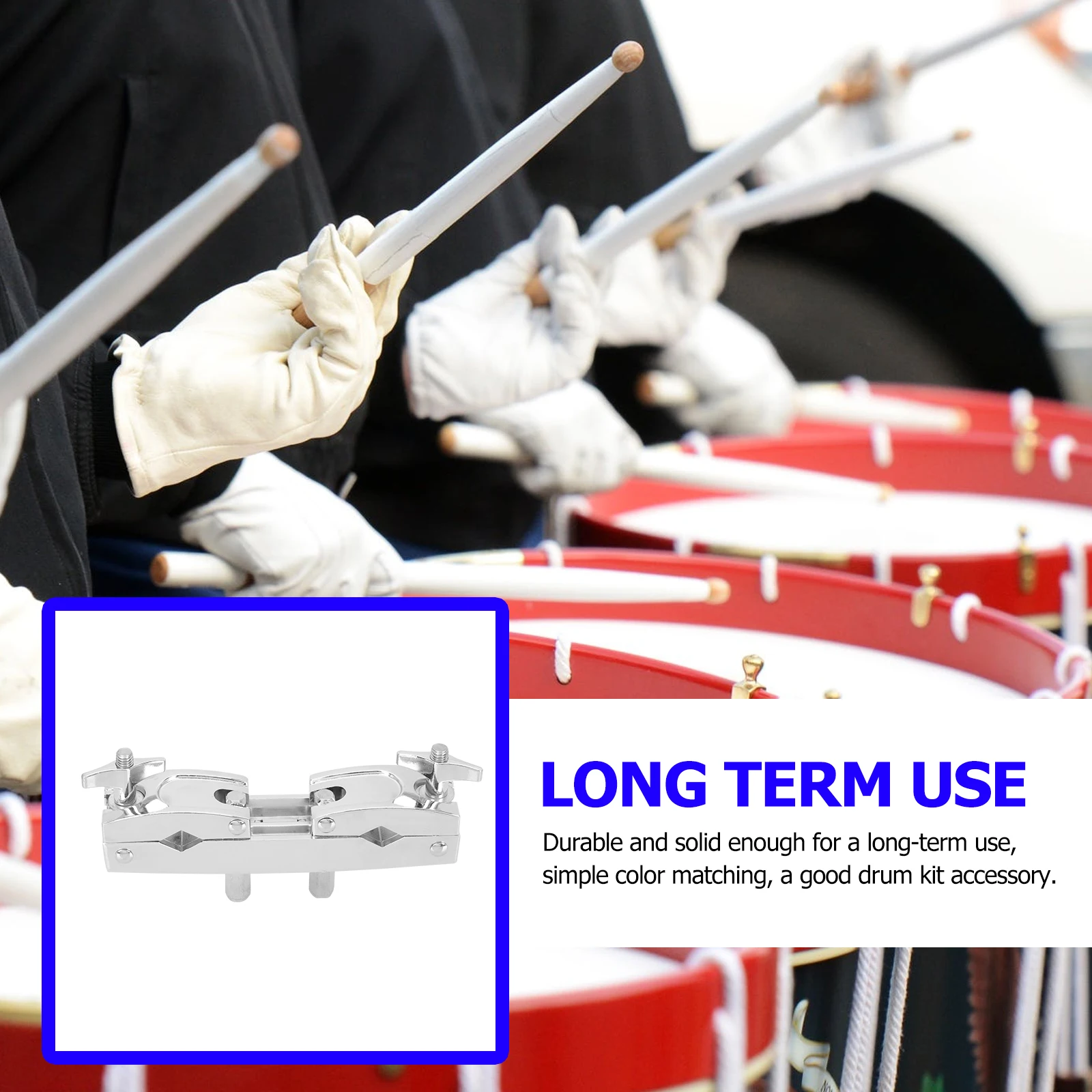 

Connector Clip Cowbell Holder for Drum Clamp Mounting Bracket Iron Kit Accessories Extension Mounted