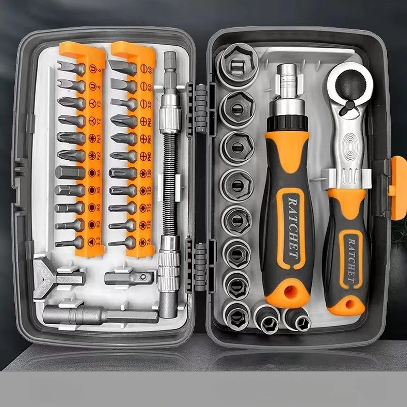 38 in 1 Labor-saving Ratchet Screwdriver Set Motorcycle Repair Tool Cross Screwdriver Multifu Disassembly Maintenance Toolbox