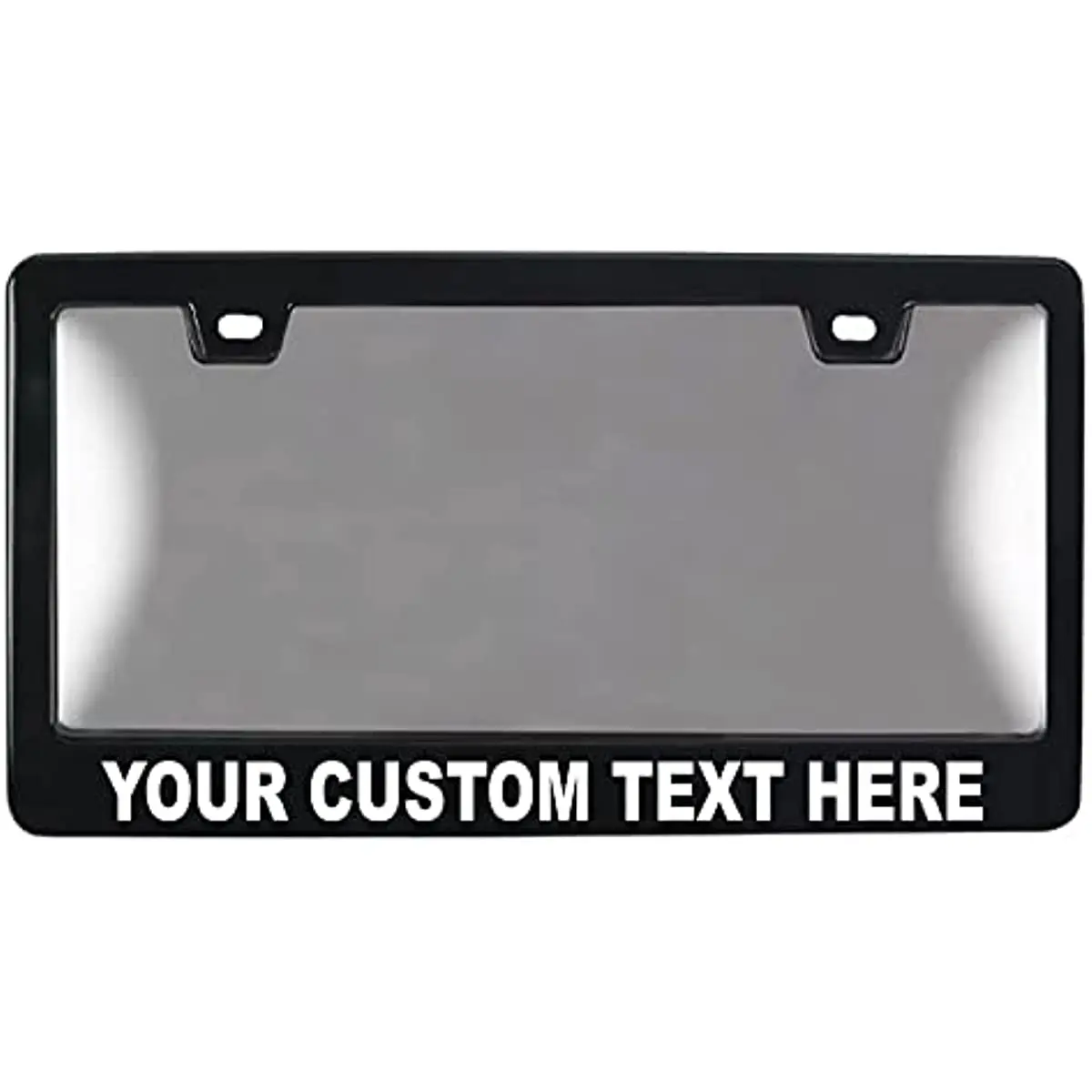 Custom Personalized License Plate Frame and Bubble Cover Combo with Your Own Text for Men Women Car Plate Decoration 1pc