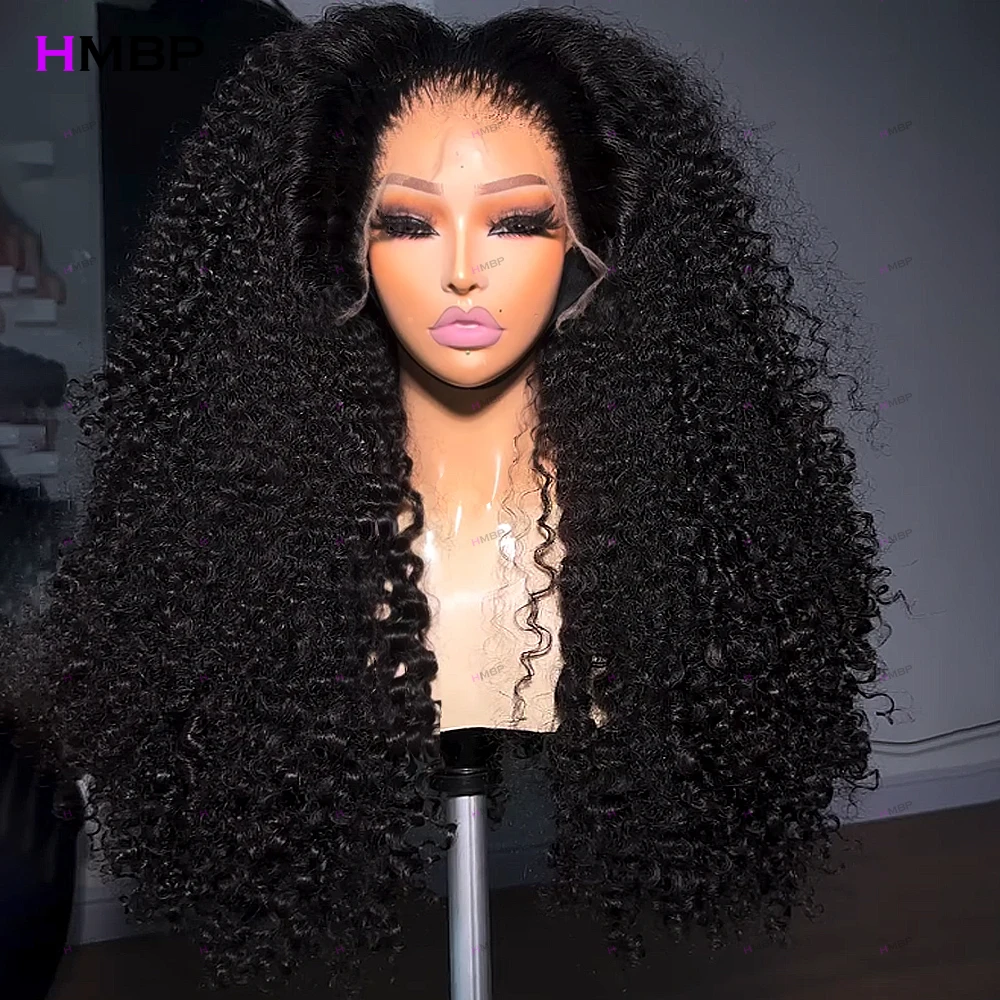 Wear And Go Kinky Curly Glueless Wigs 450 Density 13×4 HD Lace Front Human Hair Wigs 100% Human Hair Wigs Pre Plucked For Women