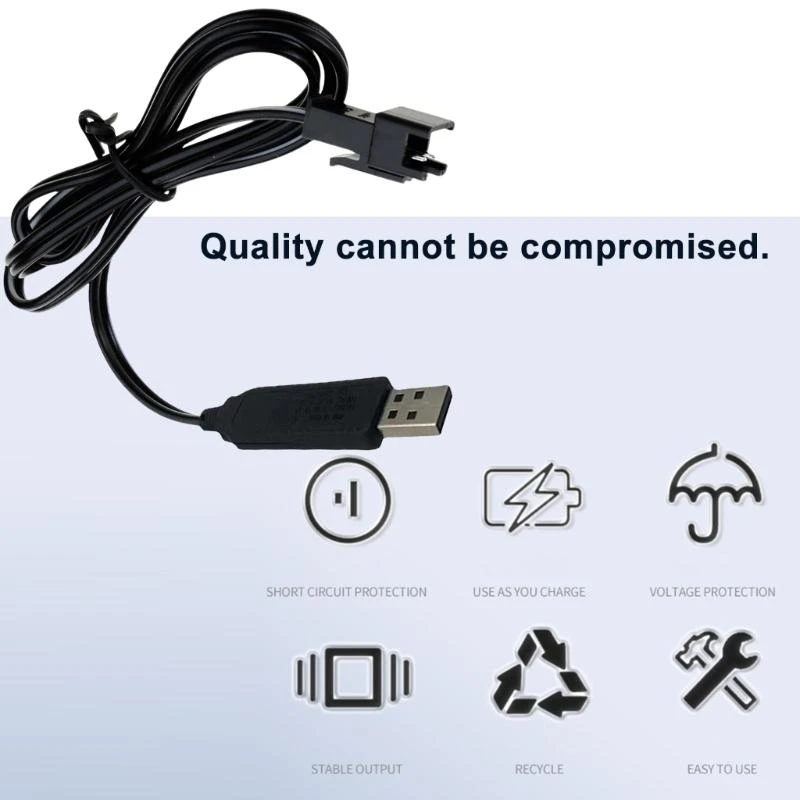 

Intelligent 3.7V USB Battery Cable with SM2.0 2P Plugs and LED Light 83CF