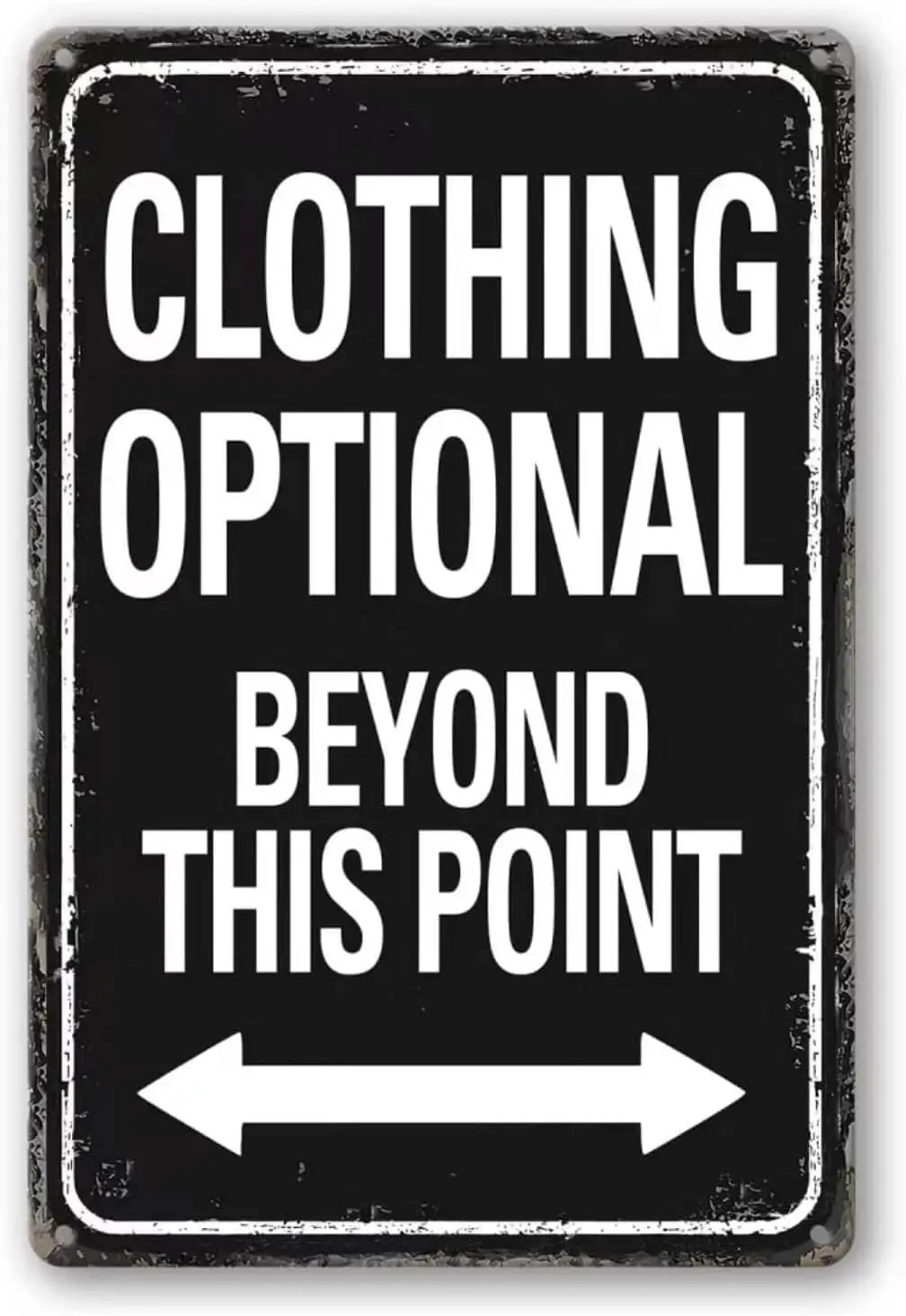Clothing Optional Beyond This Point Sign Vintage Metal Tin Signs Man Cave Decor Bar Wall For Room Gifts Men Black