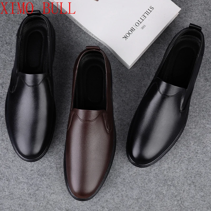 

Leather Men Casual Shoes Breathable Soft Sole Office Loafers Shoes Men Designer Shoes Men Brand Moccasins