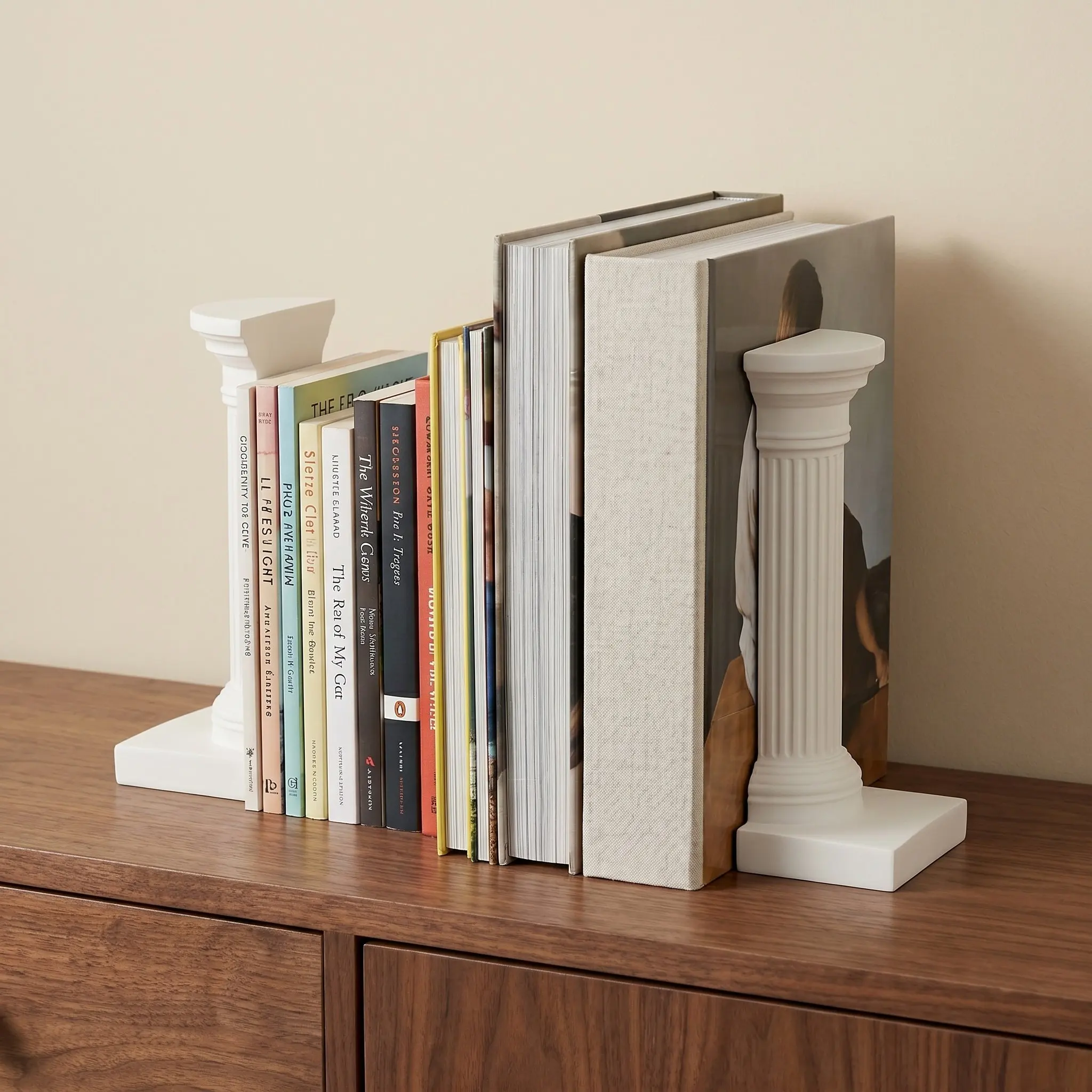 2Pcs Roman Column Book Ends Minimalist Book Stand Desktop Bookends Support For Shelves Office Home Library Book Stoppers