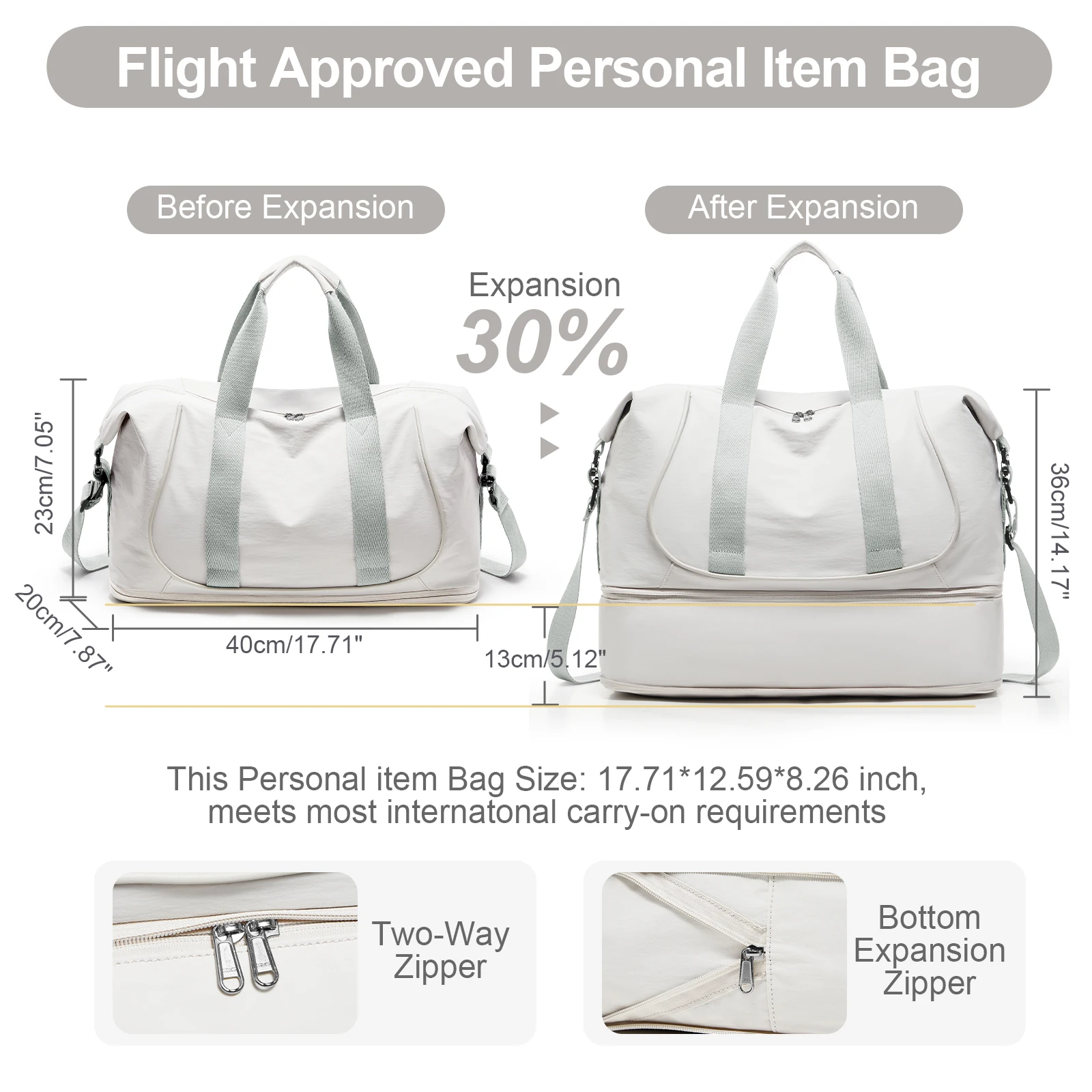 Women Travel Bag Hand Luggage Duftel Bag Foldable Travel Bag Garment Bags Weekend Bag Anti-Theft Travel Bag with Trolley Sleeve