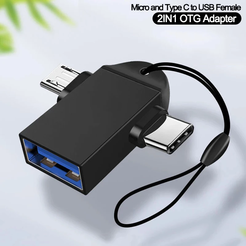 2 In 1 OTG Adapter USB Type C Micro USB Android Mobile Smart Phone Convertor U Disk Tablet OTG Connector USB 3.0 OTG For Android