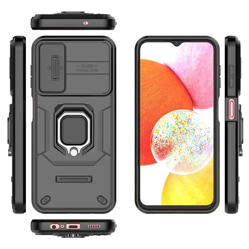 For Samsung Galaxy A14 5G Case Slide Camera Protector Phone Case coque Samsung A14 A24 A34 A54 5G Shockproof Armor PC TPU Cover