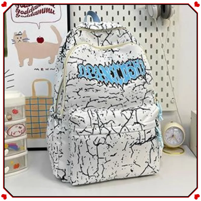 

Cartoon Lightweight Dual-Shoulder Bag American High Street Niche High School Backpack For Men And Women College Students Travel