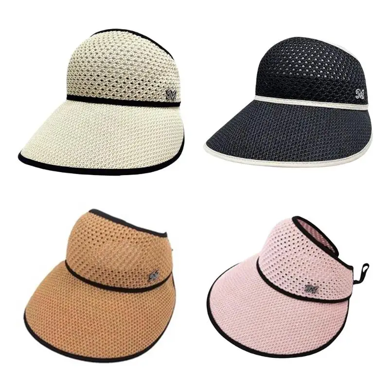 

31BB Packable Wide Brims Sun Hat Open Top Straw Hat for Women Beach and Hiking Wear