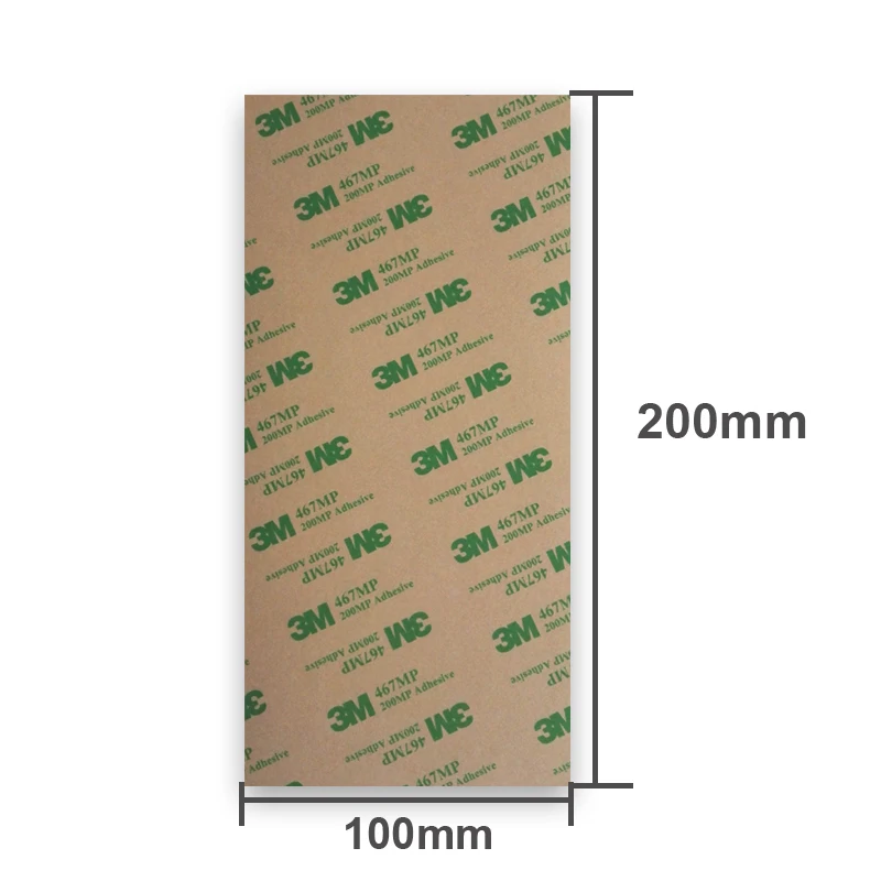 100mmx200mm 3M 467MP 200MP Transparent Double-Sided Adhesive Transfer Tape Sticker For Touch Screen Phone Membrane switch Plate