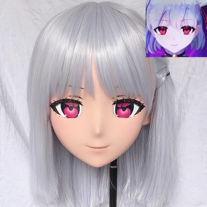 

(GLA009) индивидуальный персонаж Crossdress для женщин/девочек, смола, половина/полная голова с замком, косплей, японское аниме, роль, маска кигуруми