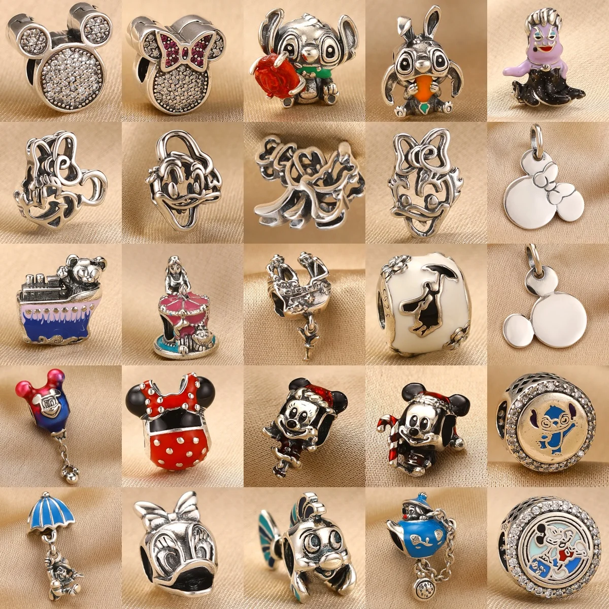 Ausgewählte Teekanne-, Maus-, Hund-, Meerjungfrau-, Enten-Charm-Perlen aus 925 Silber, Original Armband DIY Zubehör, Exquisiter Schmuck