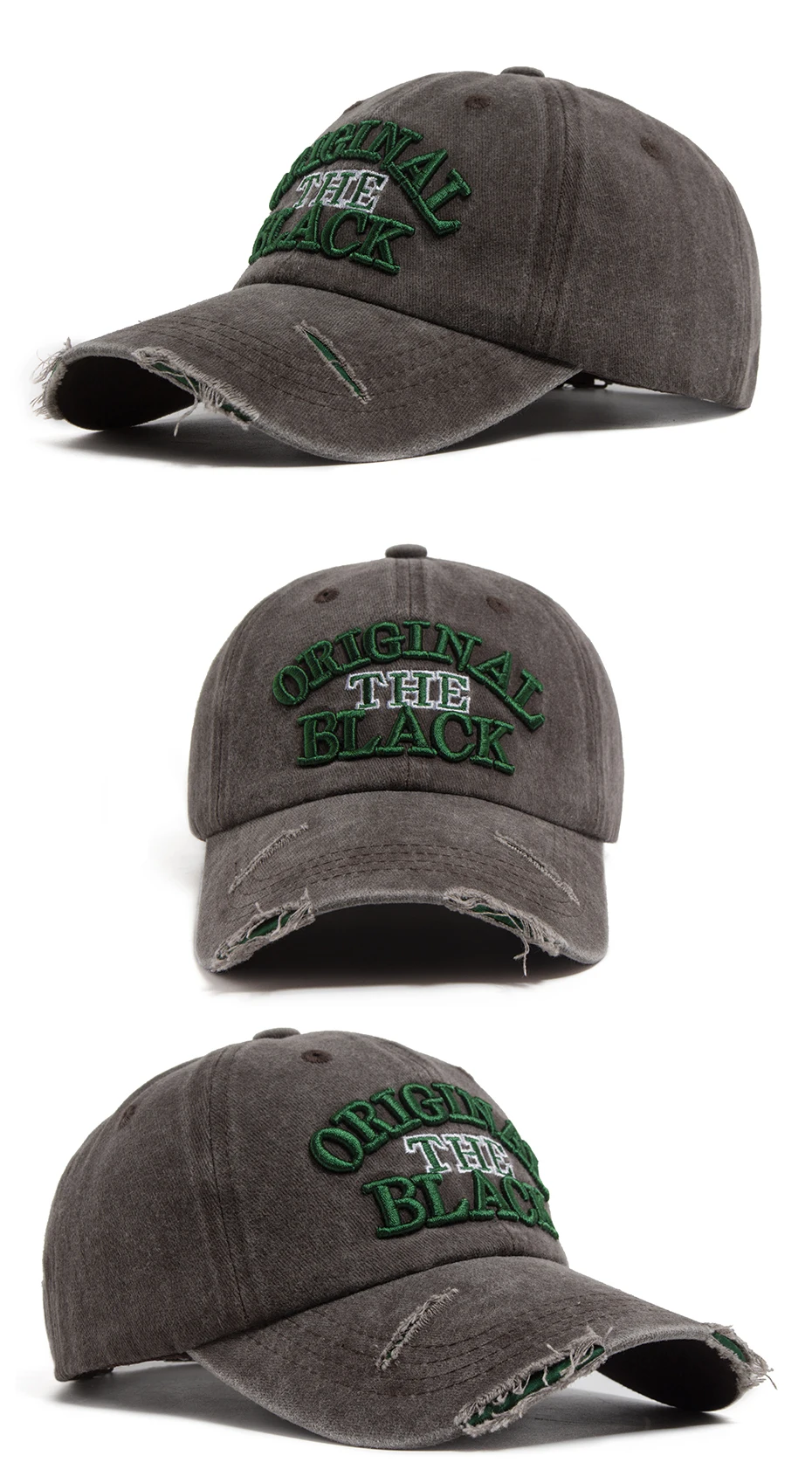 Vintage Baseballkappe für Herren und Damen mit Buchstaben-Stickerei, Snapback, Frühling/Sommer, gewaschene Baumwolle, Visor, modische Kappen für den Alltag. – Detail 6
