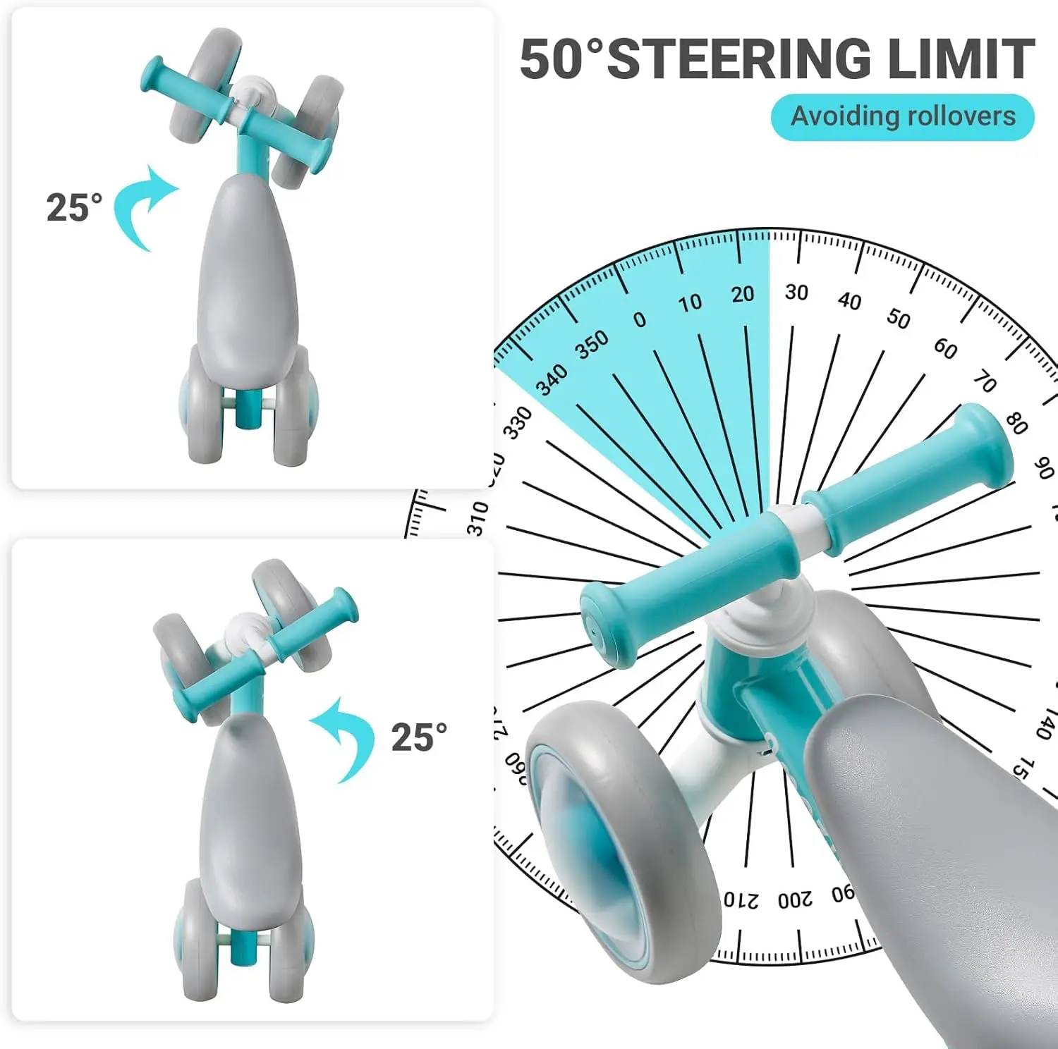 Bicicleta de equilibrio para niños y niñas de 1 año, iluminación colorida, juguetes para bebés, primer paseo, 10-24 meses, 12-24 Mon