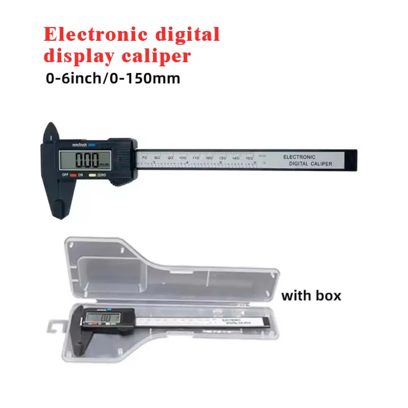 LCD Display 150mm Electronic Digital Caliper Vernier Calipers Gauge Micrometer with Storage Box for Mechanical Component Measure