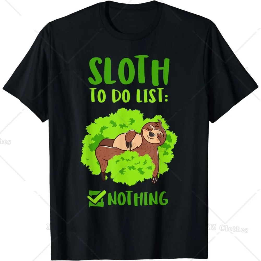 Sloth To Do List: Nothing Lazy Sleeping Wildlife Zoologist Gift Idea T-Shirt for Women Men