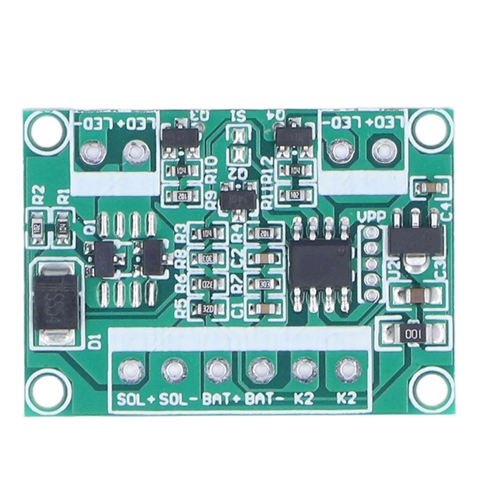 

Solar light circuit board for street signs 6V/12V Low power consumption, alternate yellow flashing, lawn lamp control module