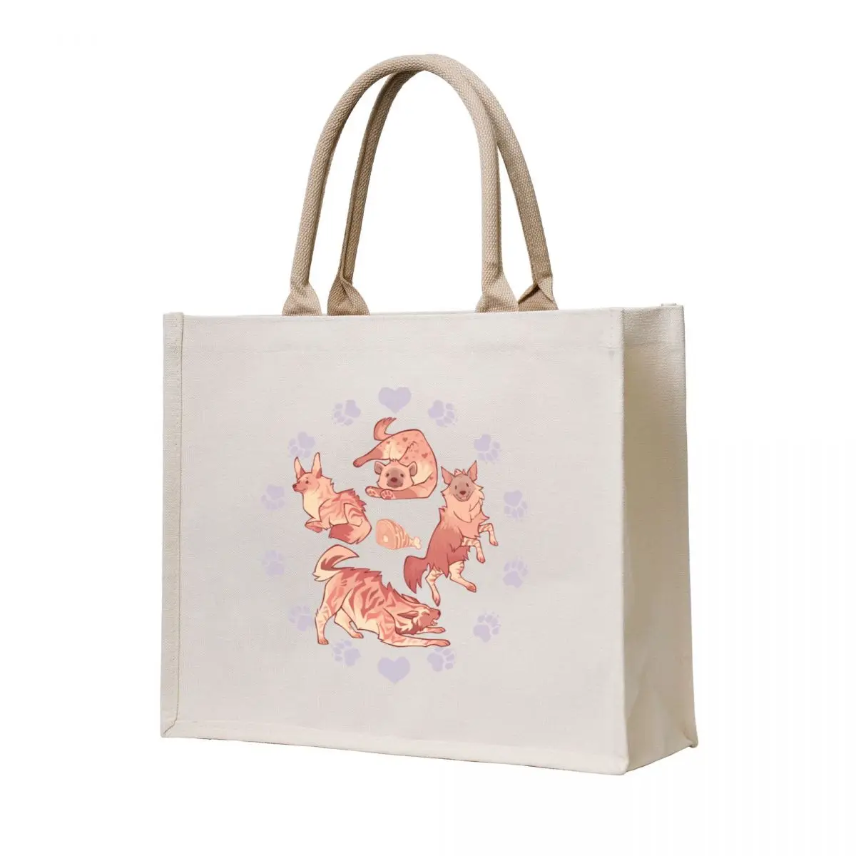 

Hyenas in lavender Tote Bag Women's shopper bag reusable shopping bags Women's bags