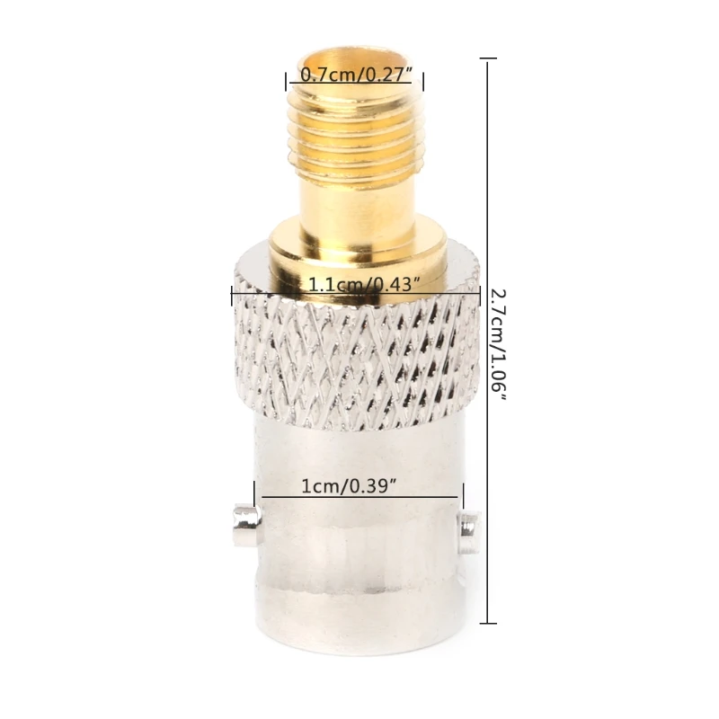 090F BNC Женская заглушка в SMA Женское антенное антенна адаптер медный конвертер разъем соединителя