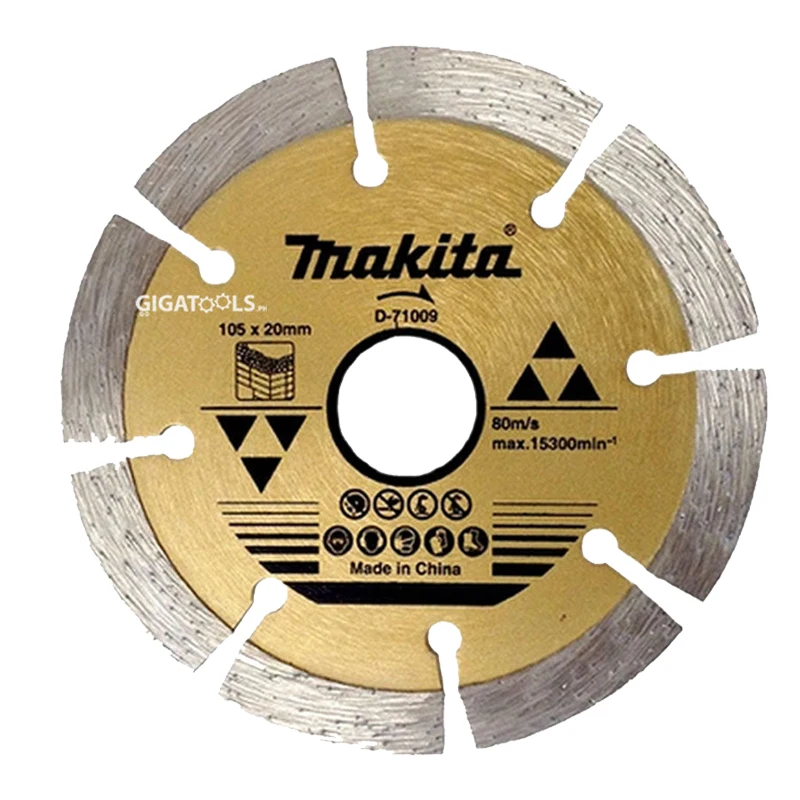 Makita Original D-71009 4-inches Diamond Cutting Disc for Concrete / Stone ( 105mm x 20mm )