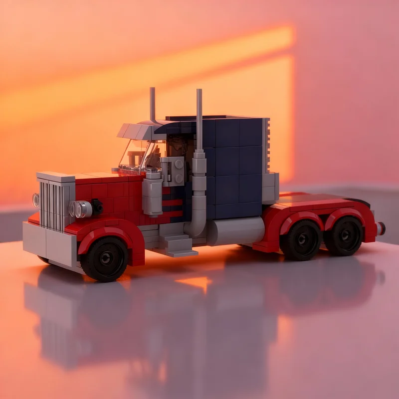 

372pcs MOC Peterbilt Optimus Prime City Champions Model Building Blocks Architecture Toy DIY Idea Christmas Gift Creative
