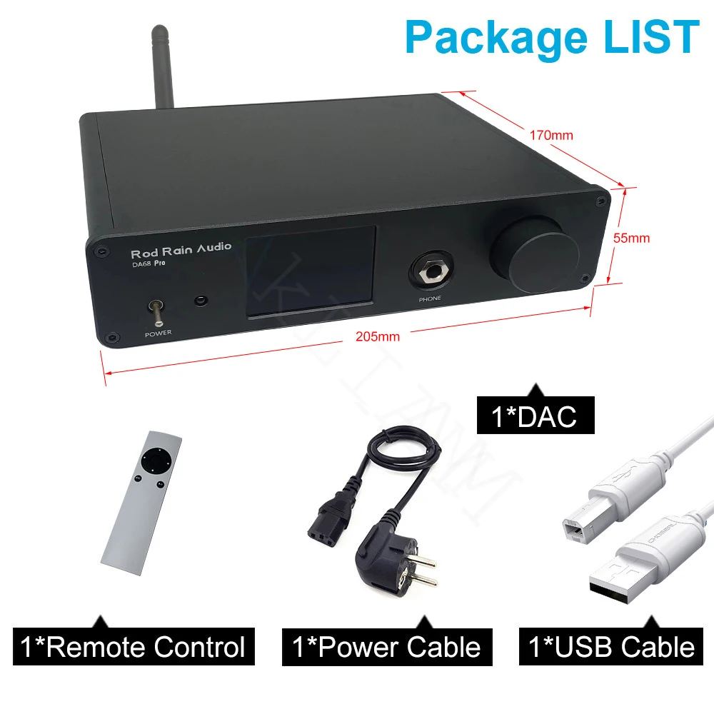 AkLIAM DA68 ES9068AS DAC QCC3084 Bluetooth Dap LDAC Aptx-Adaptive