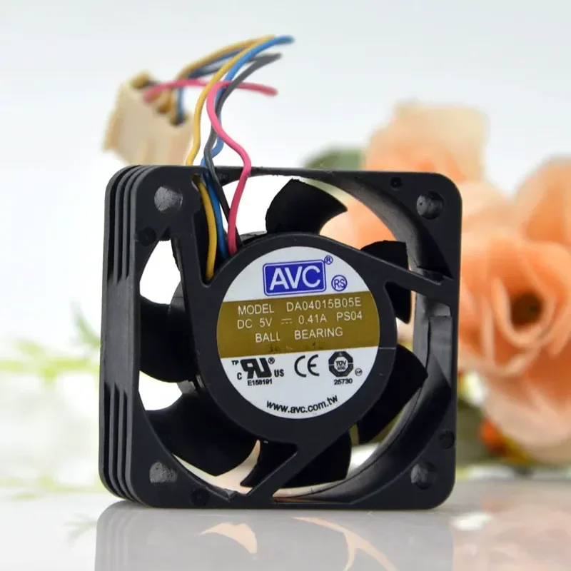 Original AVC DA04015B05E 4020 5V 0.41A 4-wire PWM CPU Cooling Fan for Temperature Control 4CM