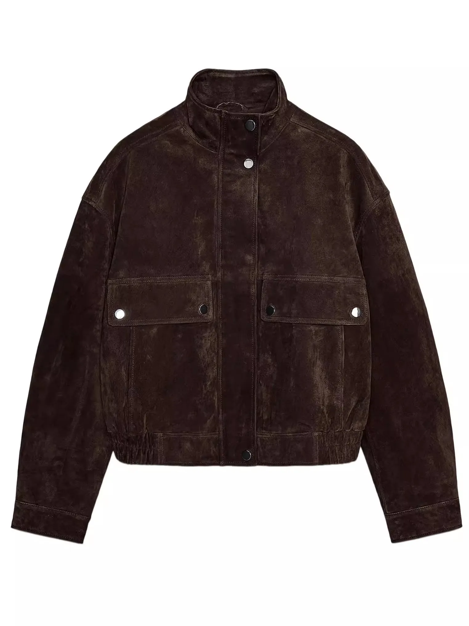 Manteau de pilote Jaet pour femmes, nouvelle collection automne 2025 ket, décoré en Faux daim, vêtements d'extérieur, coupe cintrée, Vintage
