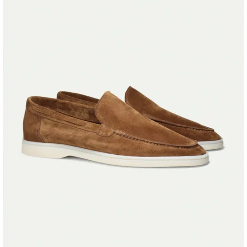 2025 Classic Suede Leather Loafers Men Casual Shoes Luxury Brand Mens Breathable Slip on Driving Shoes Moccasins image 3