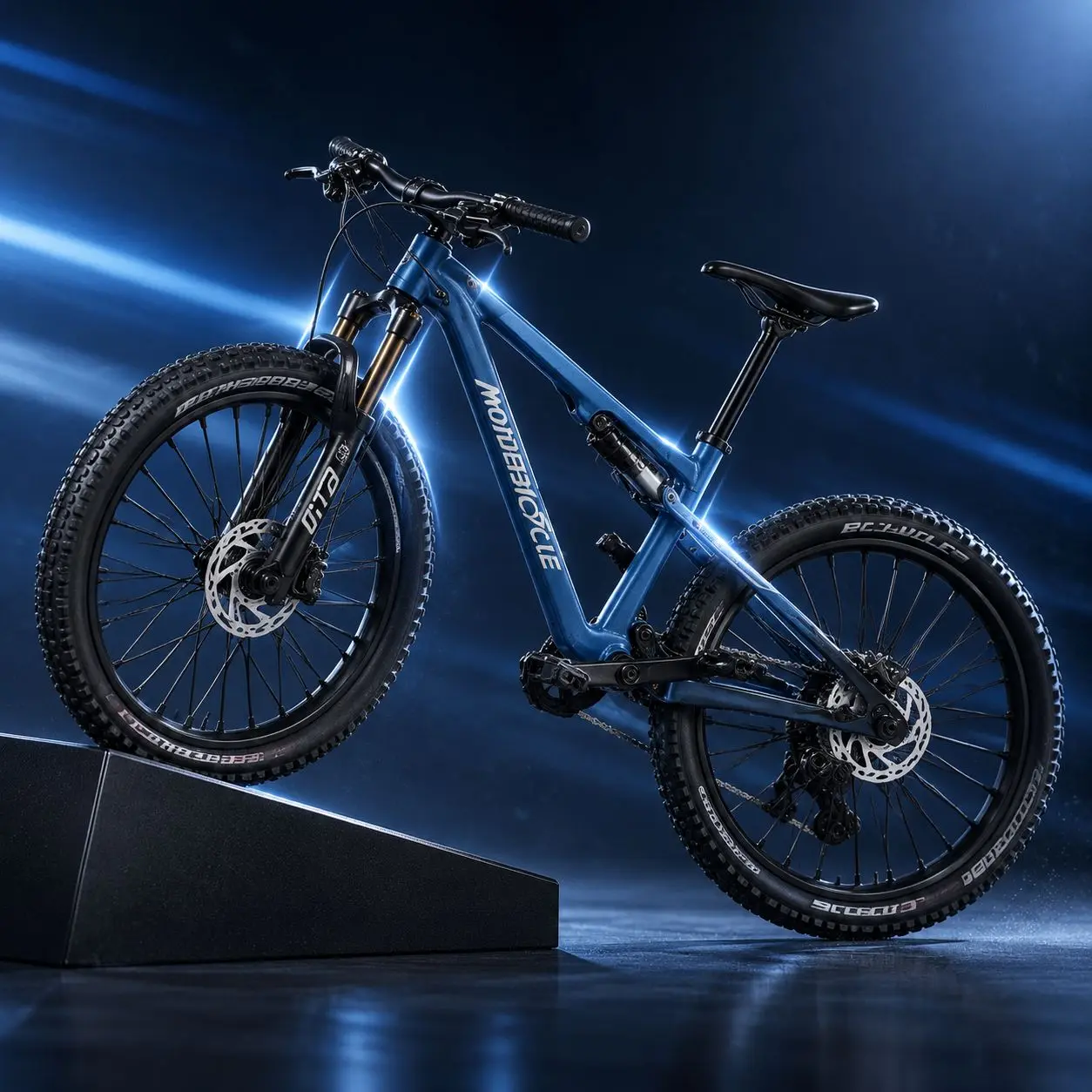 European bikes 1:8 Alloy Mountain Bike Model With Base Features Realistic Gears Dual Suspension Perfect for Cycling Enthusiasts