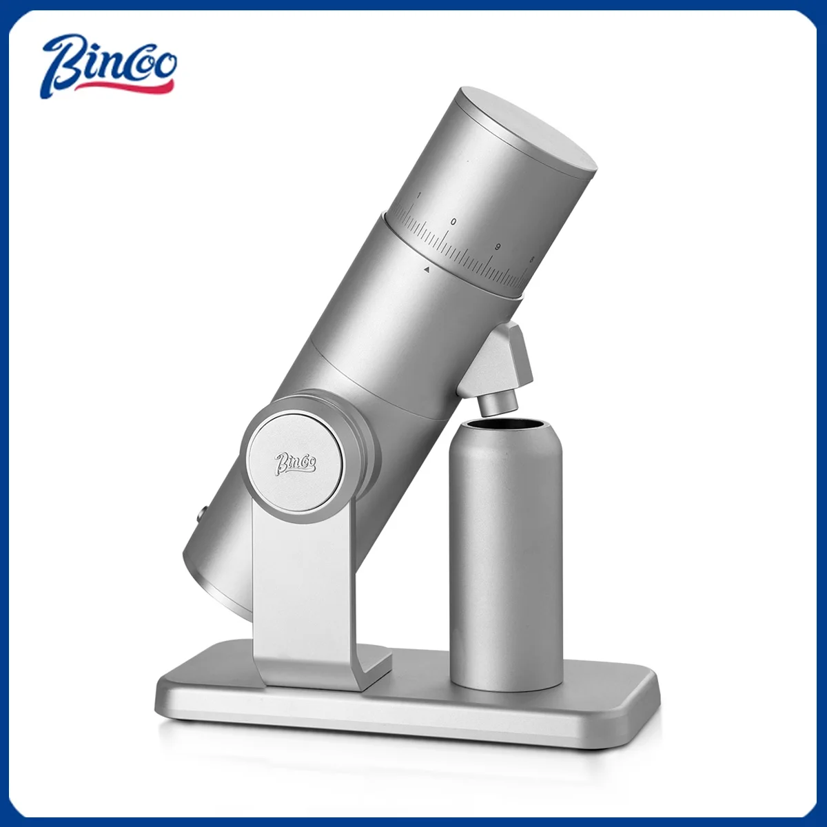 

BINCOO Профессиональная электрическая кофемолка для бариста, фюзеляж из алюминиевого сплава, титановые конические заусенцы, коммерческий бытовой инструмент