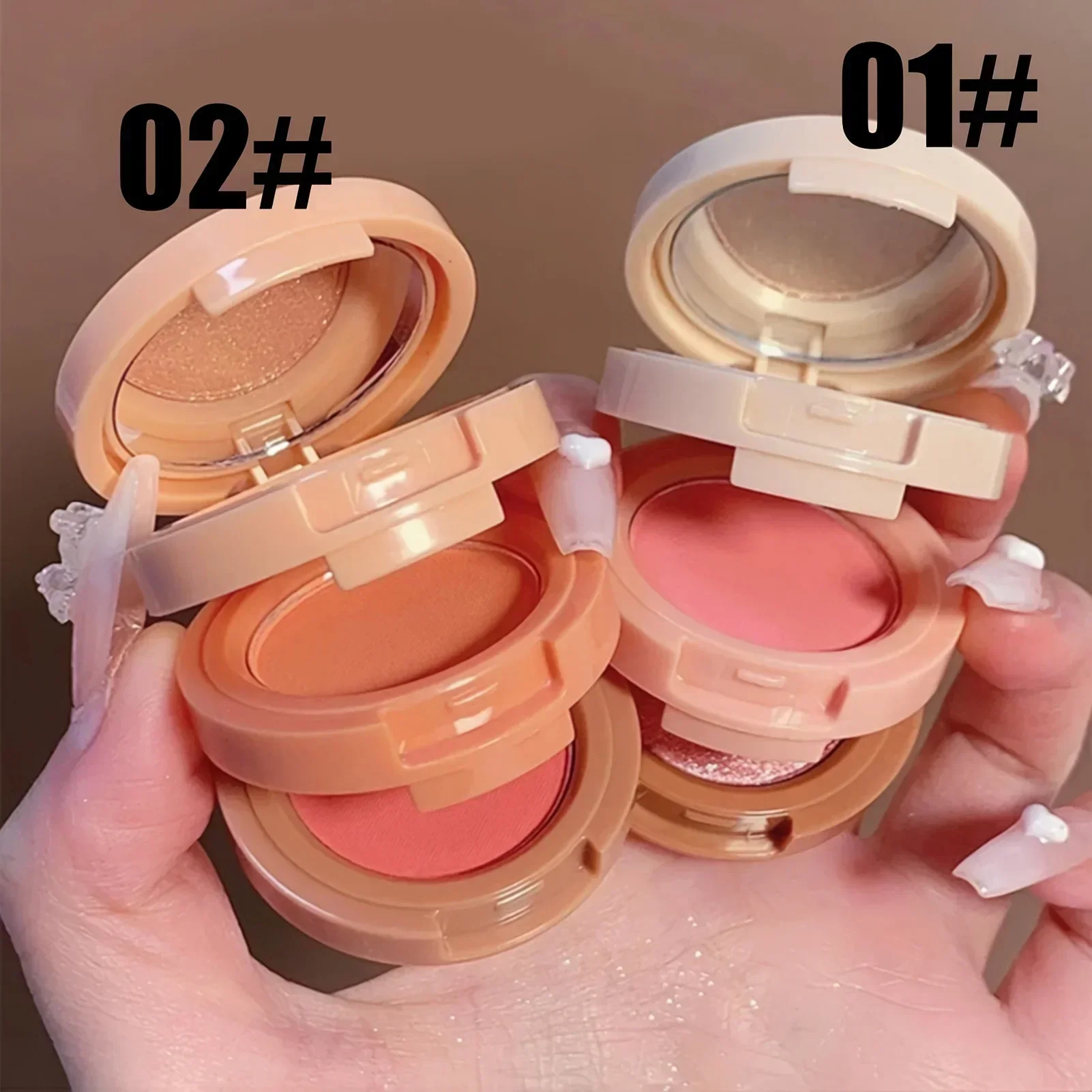 Palette de fards à paupières nacrés mats, faciles à appliquer, légers, trois en un, surligneur, pour créer un Look de maquillage parfait, 1 pièce