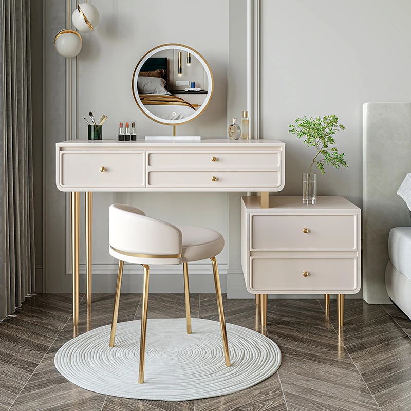 

Modern White Cheap Vanity Tables Mirror Nordic Drawer Wood Vanity Tables Bedroom Salon Small Coiffeuse De Chambre Furniture