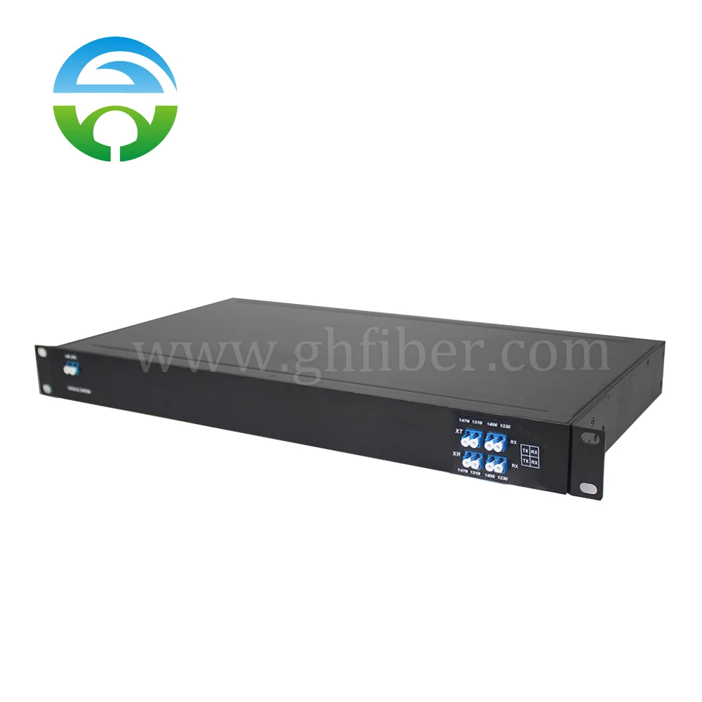 Single Fiber Rack with Exp Port, CWDM 1260-1650nm, Mux, Demux, 19 in