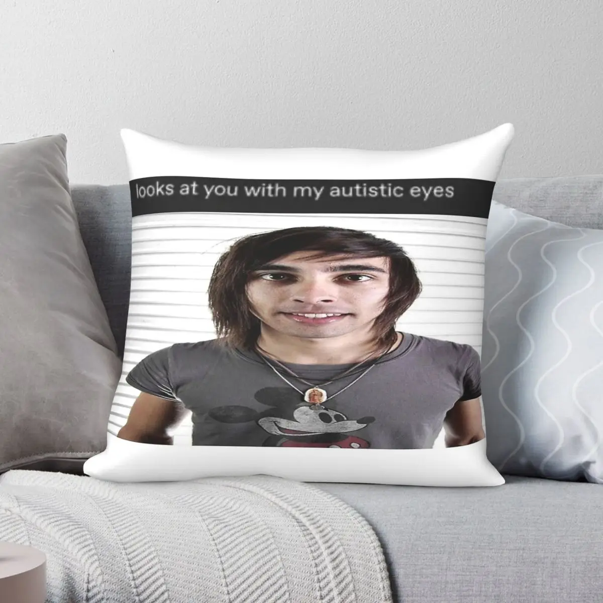 Vic Fuentes Pierce The Veil Autistic Square Pillowcase Polyester Linen Velvet Printed Zip Decor Home Cushion Cover