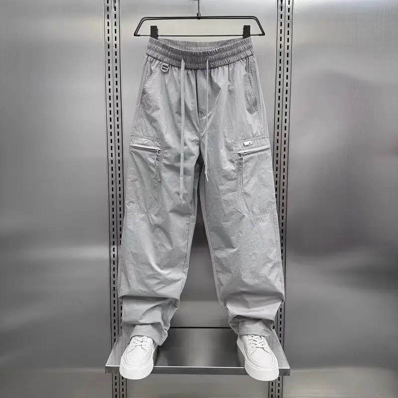 

Hip Hop Baggy Multi Pocket Male Trousers Spring Summer Casual Cheap Luxury Cheapest Techwear Harajuku Men's Straight Cargo Pants