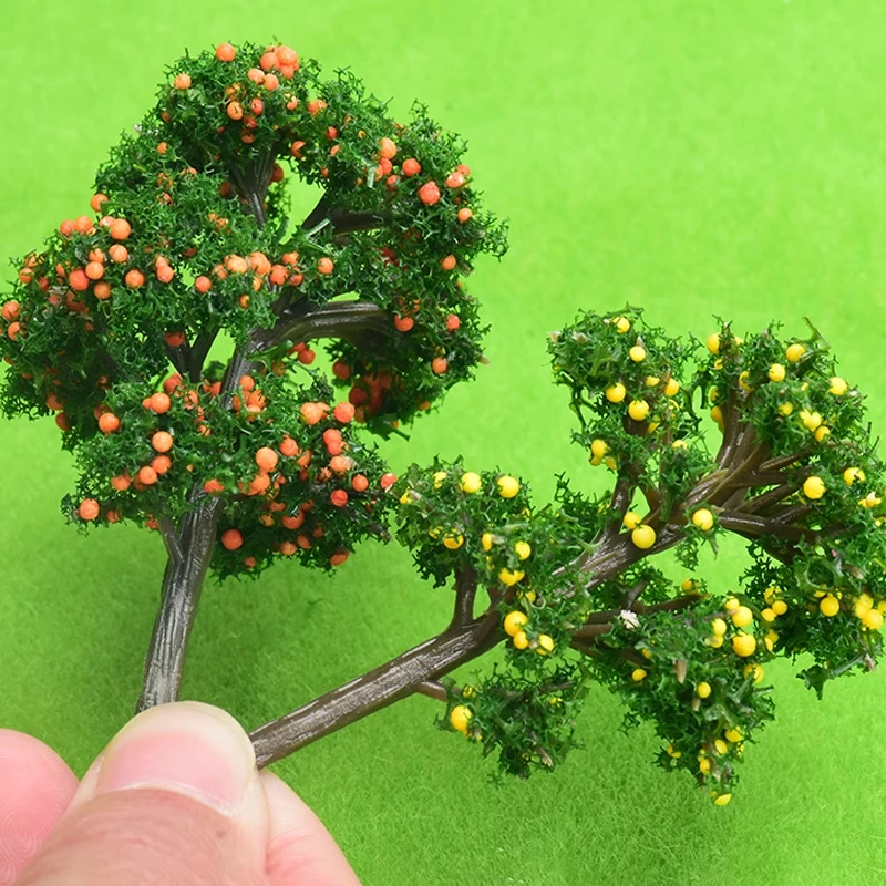 

Miniature Artificial Fruit Tree Model Simulation Decoration for Train Railroad Layout Garden Sand Table Model Scenery