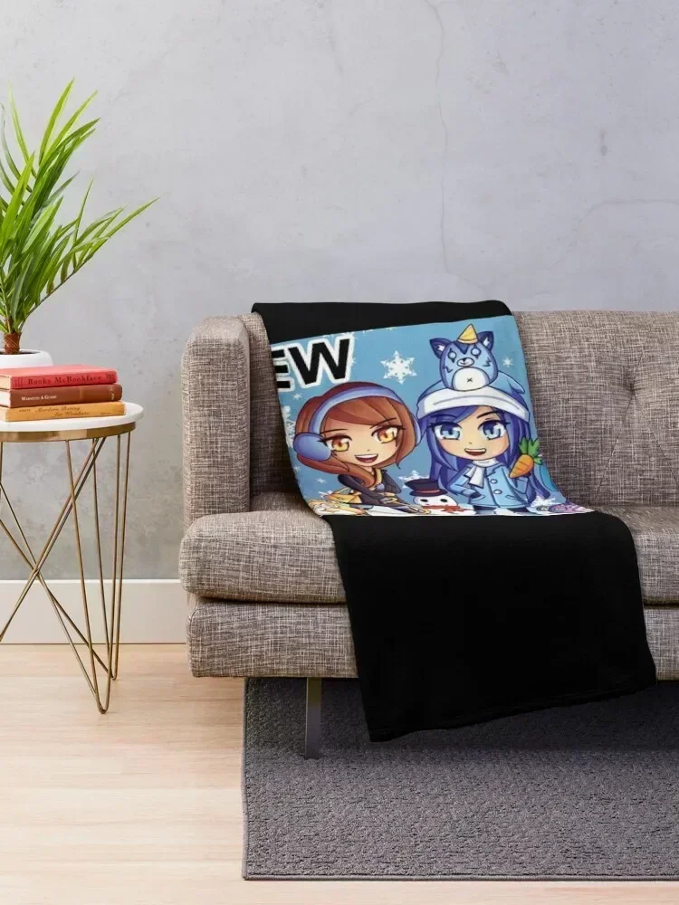 the krew,Funneh Plushy on a scooter,itsfunneh Throw Blanket For Sofa Thin Baby Blankets For Bed Soft Plush Plaid Blankets