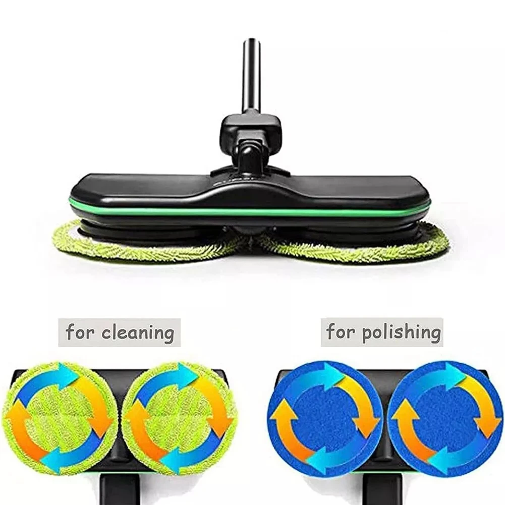 4Pcs 16cm Microfiber Mop Pads For Powered Electric Floor Cleaner Reusable Washable Scrubber Refills Cleaner Scrubber Mop Pads