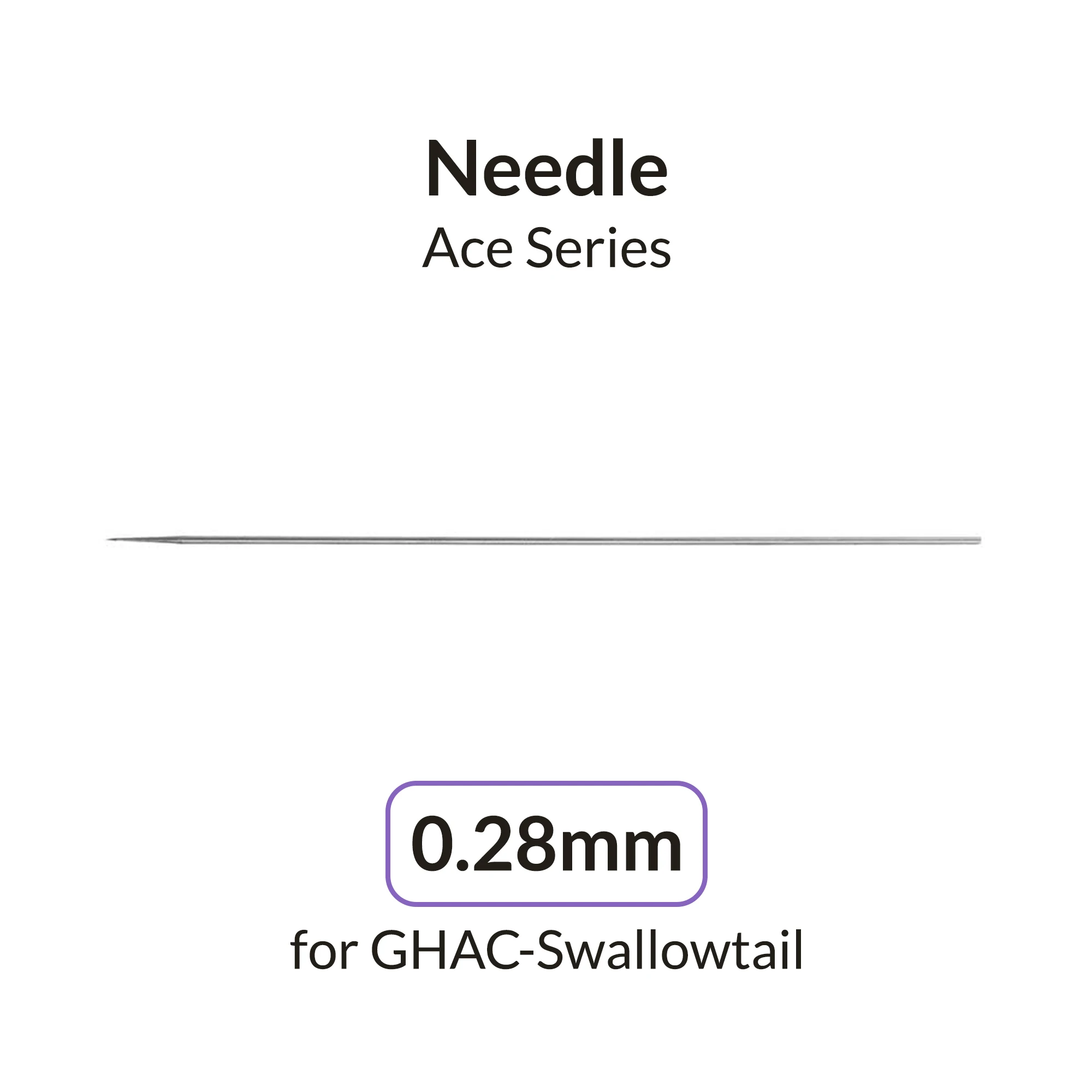 Gaahleri Airbrush 0.28mm High-Durability Needle for GHAC-Swallowtail