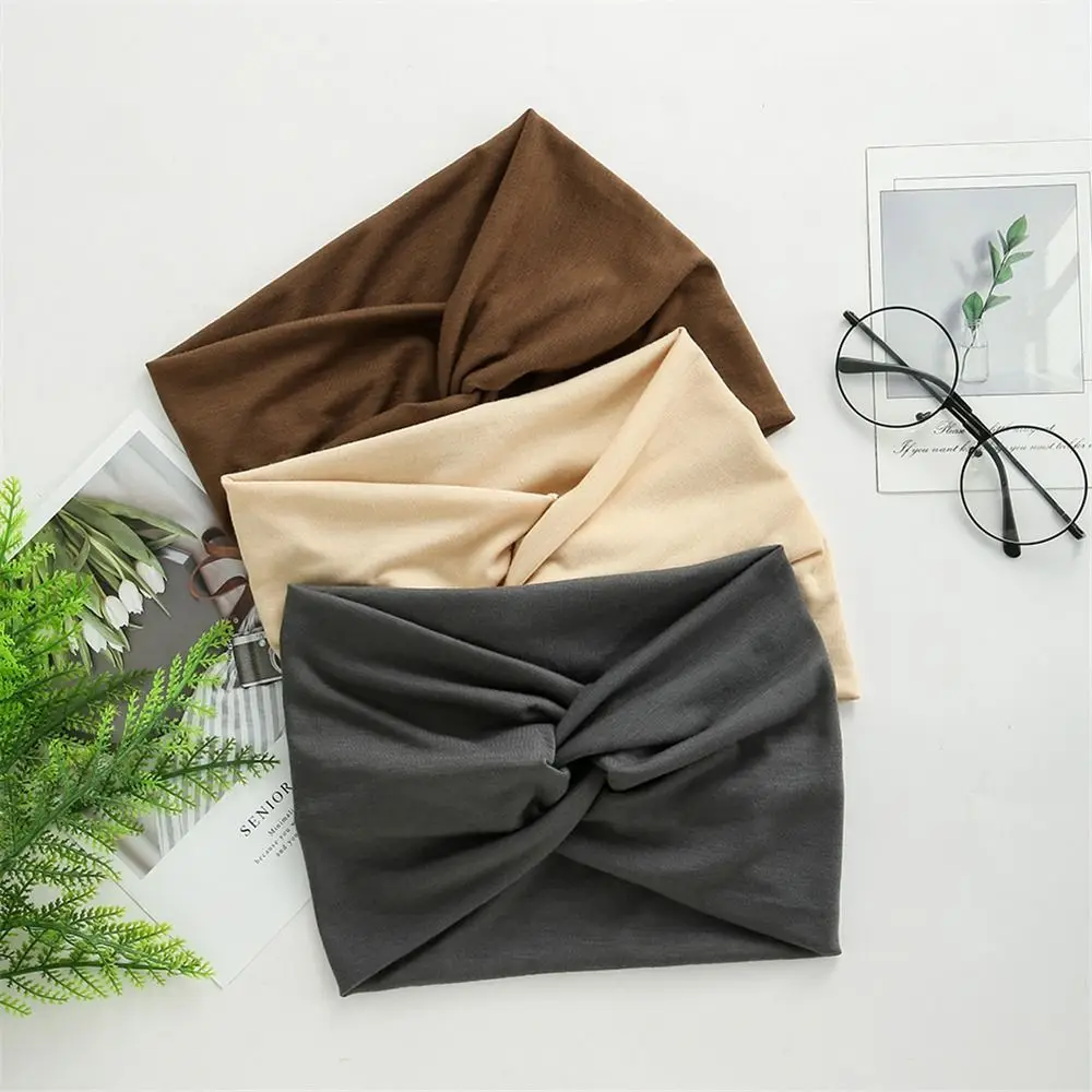 Hair Accessories Yoga Hair Bands Extra Large Twisted Turban Workout Headband Head Wraps for Women Wide Headbands
