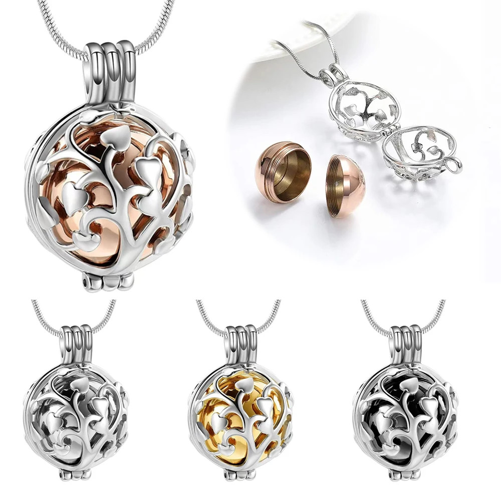 Cremation Locket Necklace Tree of Life Memorial Urn Jewelry For Ashes For Women Men Keepsake Pendant Necklace
