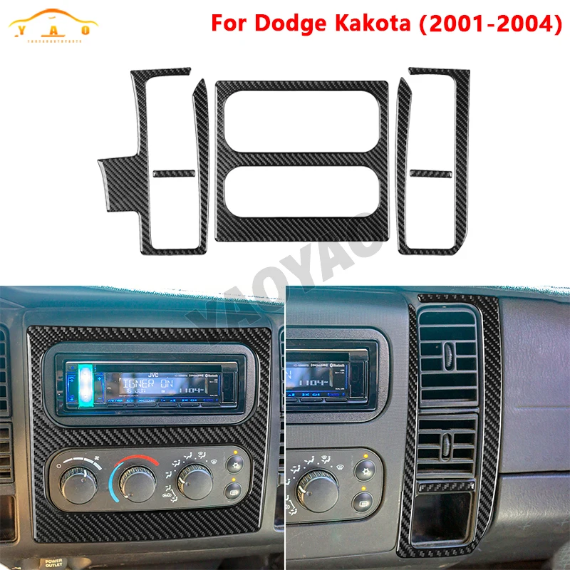 

Carbon Fiber Central air conditioning air outlet Panel Car Interior Accessories Decorative Stickers For Dodge Dakota 2001 2002