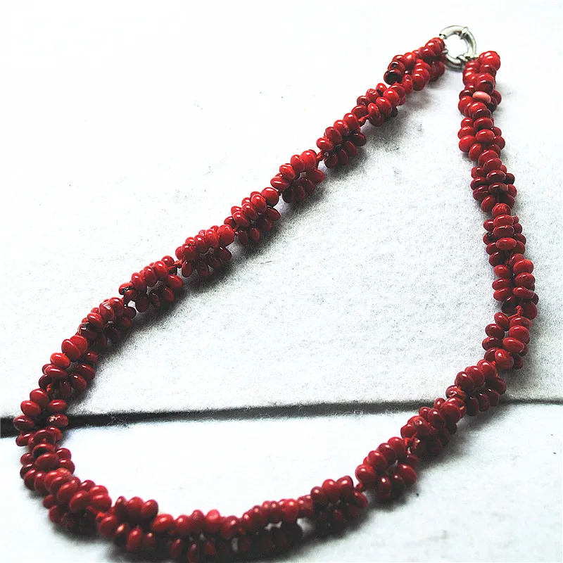 1PC Women Lovely Necklace Red Colors DIY Jewelry 42CM Length For Luxury Party Wearring