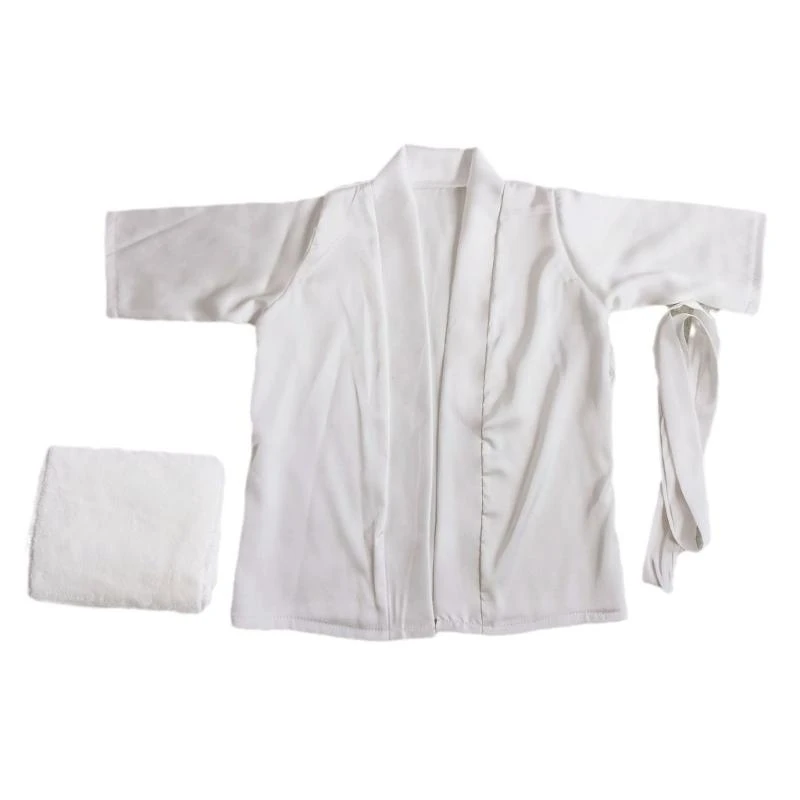 

J15U Newborn Costume for Photography Baby Breathable Adjustable Bathrobe Head Towel Photo Clothing Photo Outfits